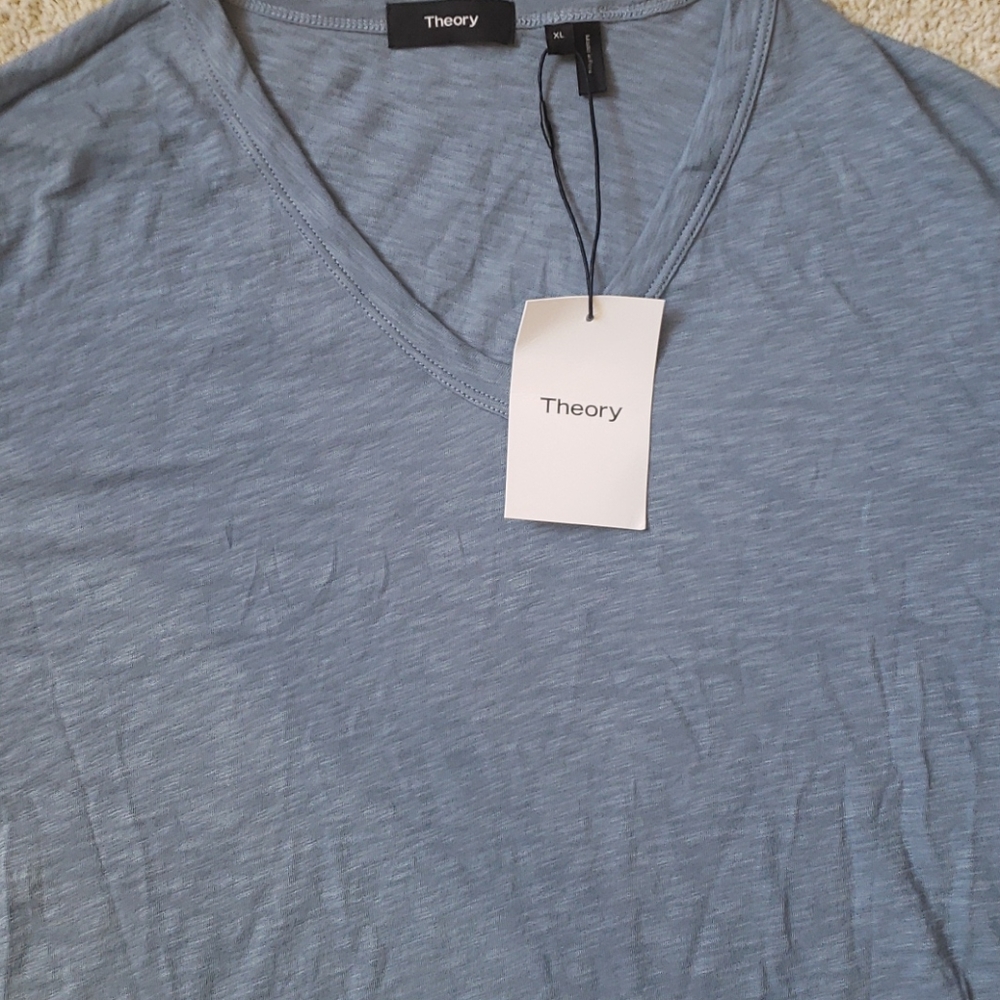 Theory Blue Short Sleeve Tee